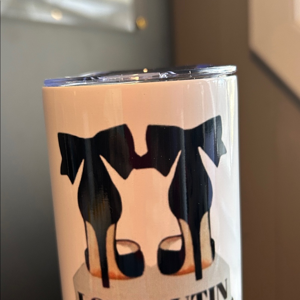 Black heels &books 20 oz stainless tumbler/open close slide lid, st…NWT - Picture 2 of 4